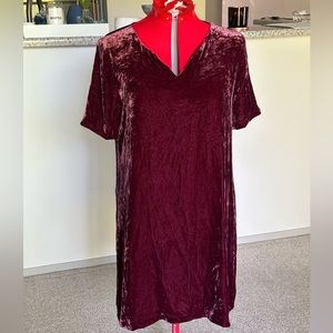 Sundance Catalog Olivia Velvet Dress Red